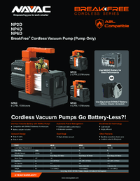 Thumbnail of document Data Sheet - NP2D/NP4D/NP6D BreakFree Cordless Vacuum Pump (Pump Only)
